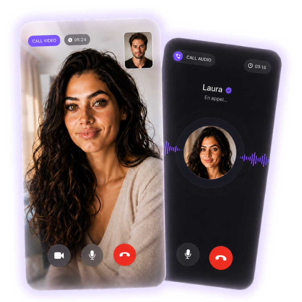Appels audio et vidéo privés avec les créateurs